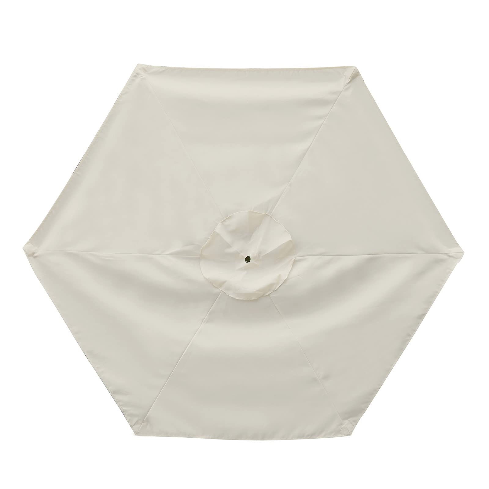 MCDSAJ 9.8ft 6 Ribs Beach Umbrella Canopy Cover, Patio Parasol Cloth, Outdoor Umbrella Replacement Top Cover, Sunshade Umbrella Cloth Replace for Garden Backyard Pool Umbrellas Parasols (2PCS Beige)