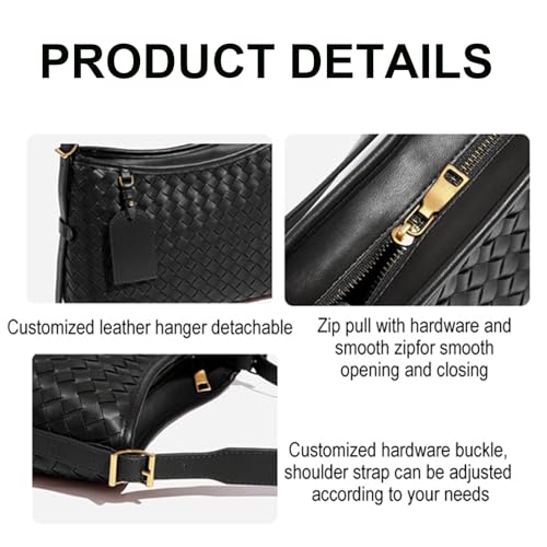 Shoulder Bag for Women Lightweight Tote Bags Vegan Leather Handbags Handmade with Wallet With Pocket Working Business Bags4