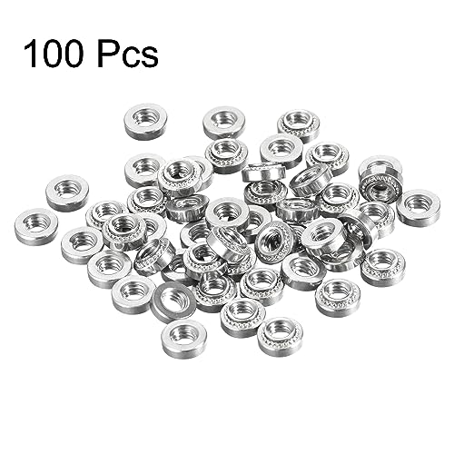 QUARKZMAN Self-Clinching Muttern, #8-32x3.25mm Edelstahl Nietmutter Befestigungselement 100 Stück