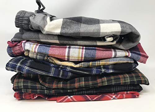 image for Andrew Scott Men's 100% Cotton Super Soft Flannel Plaid Pajama Pants- 