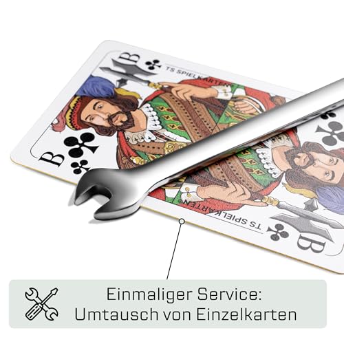 Romme 100% Kunststoff Kartenpiel - wasserfest und abwaschbar für Canasta, Bridge, Poker, Mau Mau mit klassisch französischem Bild, Plastik (Gold Edition) – Bild 7