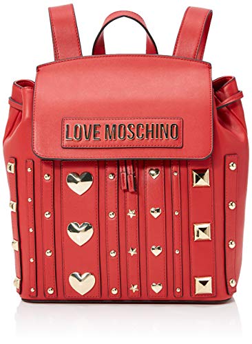 Love Moschino: Borsa Pu  Bolsos mochila Mujer  Rojo  Rosso   31x34x12 cm  W