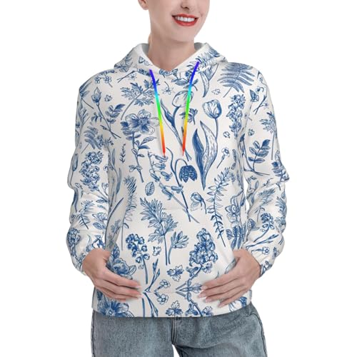 Sweat doux à imprimé fleurs pour vos moments de détente en pull à capuche