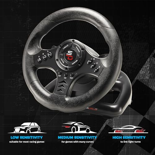 3. Bild von SUBSONIC Superdrive - Rennlenkrad SV450 Racing Wheel lenkräd mit Pedalen, Shift & Vibration - Xbox X/Series, Switch, PS4, Xbox One, PC (programmierbar für alle Spiele)