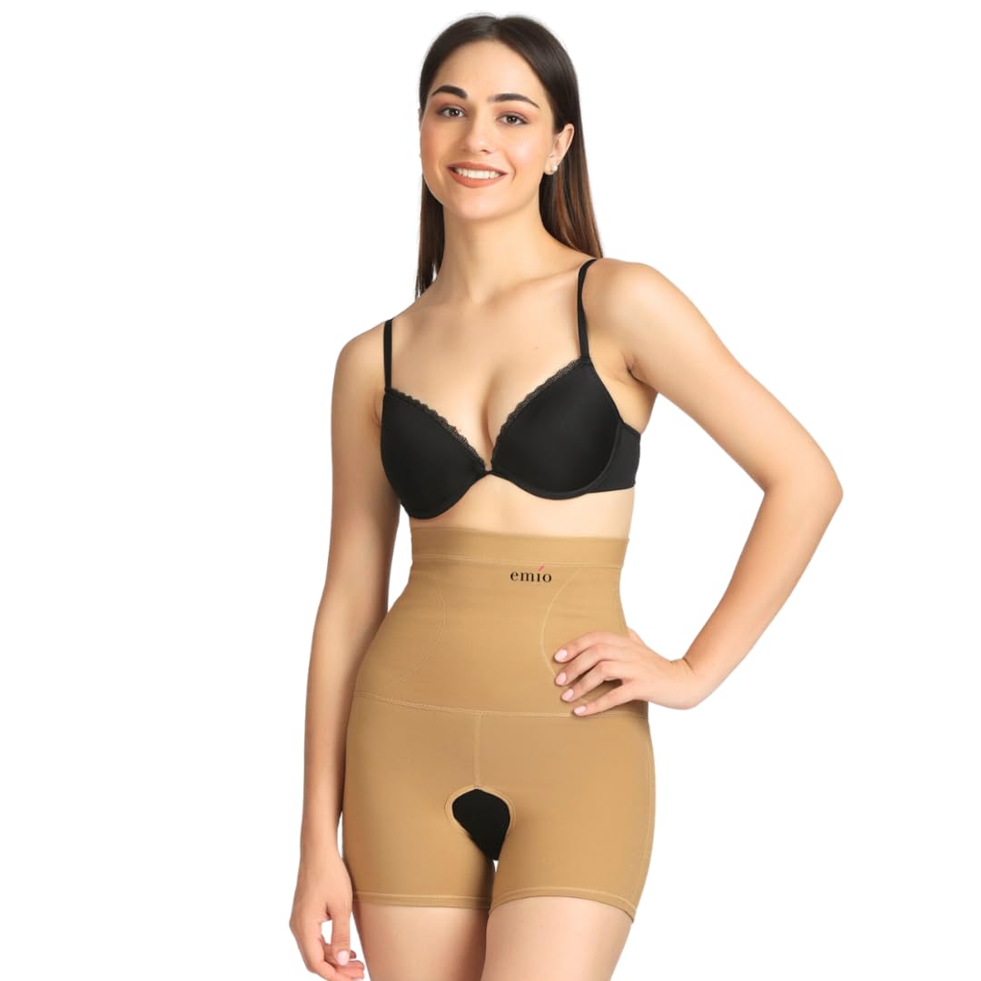 High Waisted Tummy Tucker Shapewear - Belly Fat and Thigh Slimming Technology for Women - Body Shaper With Tummy Control - Beige-image-24