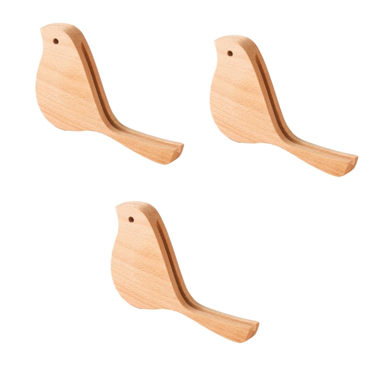 EXCEART 3 Piezas Base De Notas Decoración De Pájaros De Madera Sin Terminar Pájaros De Madera Soporte De Menú De Soporte De Número De Mesa Rústico Estatuilla De Pájaro De
