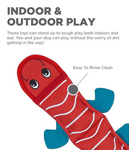 Brinquedos - Brinquedo Resistente para Cães Invincibles® Fire Biterz Salamandra Vermelho 2sqk