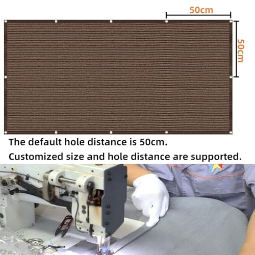 Voile d'ombrage rectangle 265 x 385 cm marron résistant aux UV