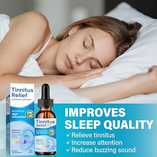 Tinnitus Relief for Ringing Ears, Natural Ingredients Tinnitus Ear Ringing Relief, Effective Tinnitus Treatment to Reduce Ear Noise & Improve Hearing for Men & Women