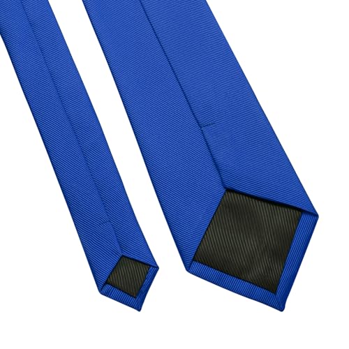 Image of DecTwig Men's Ties Solid Color Formal Neckties 3.15 inch (8CM) Black Ties For Men