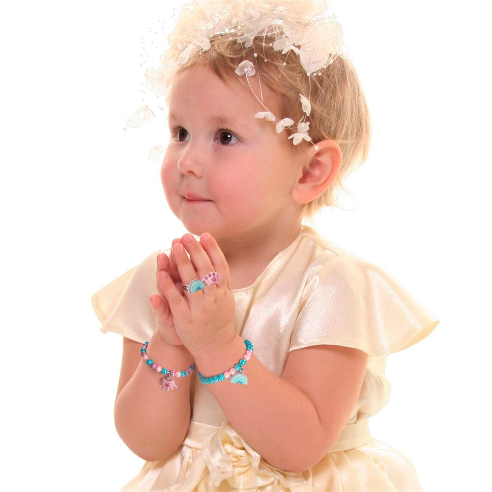 Buy Unicorn Bracelet Ring Set Rainbow Bracelet Shiny Crown Bracelet