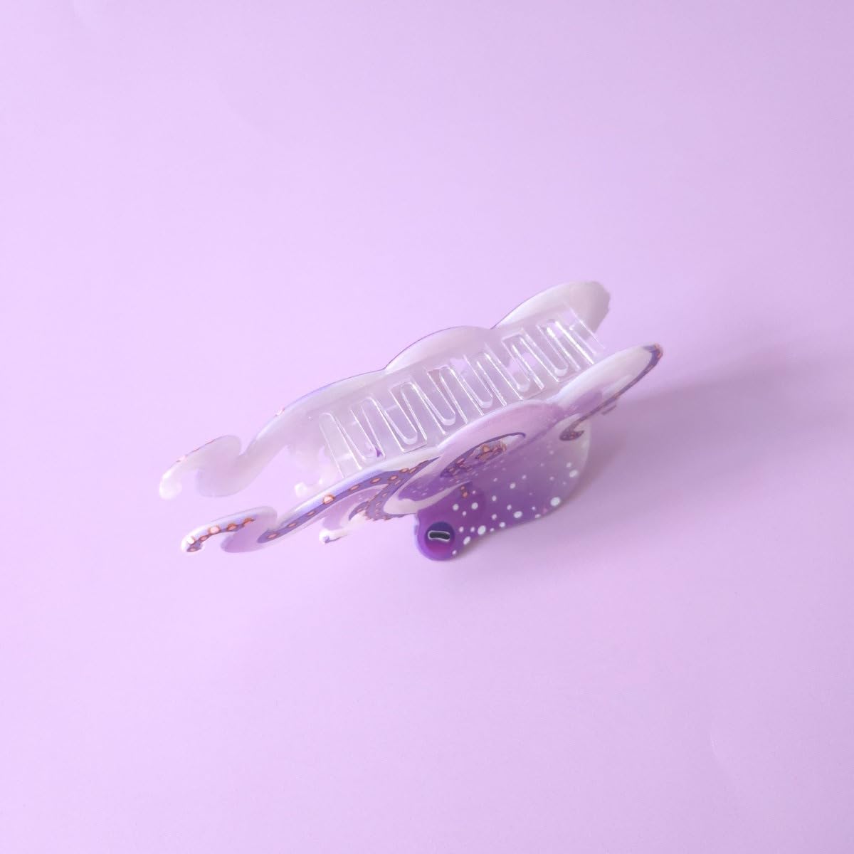 Fantasy Octopus Hair Clips,Acetate Hair Clips,Ocean Octopus Claw Clips for Women,Purple image 5