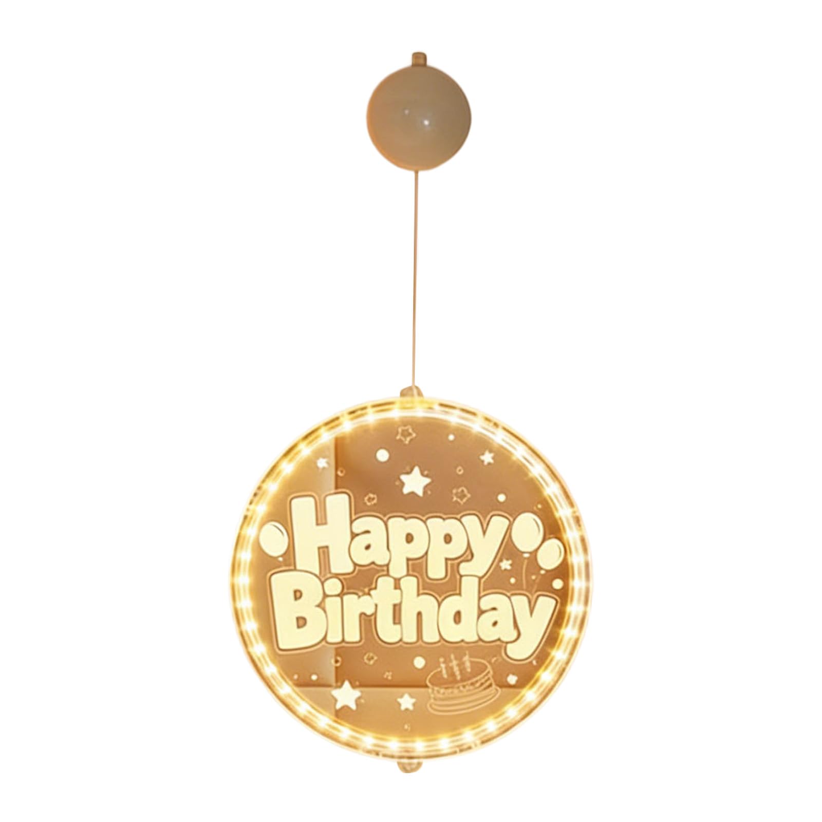 Nvoqilin Multicolor Shatterproof Acrylic Led Light Illuminated Happy Birthday Acrylic Ornament For Birthday Backdrops Festival Celebration Party Decorations