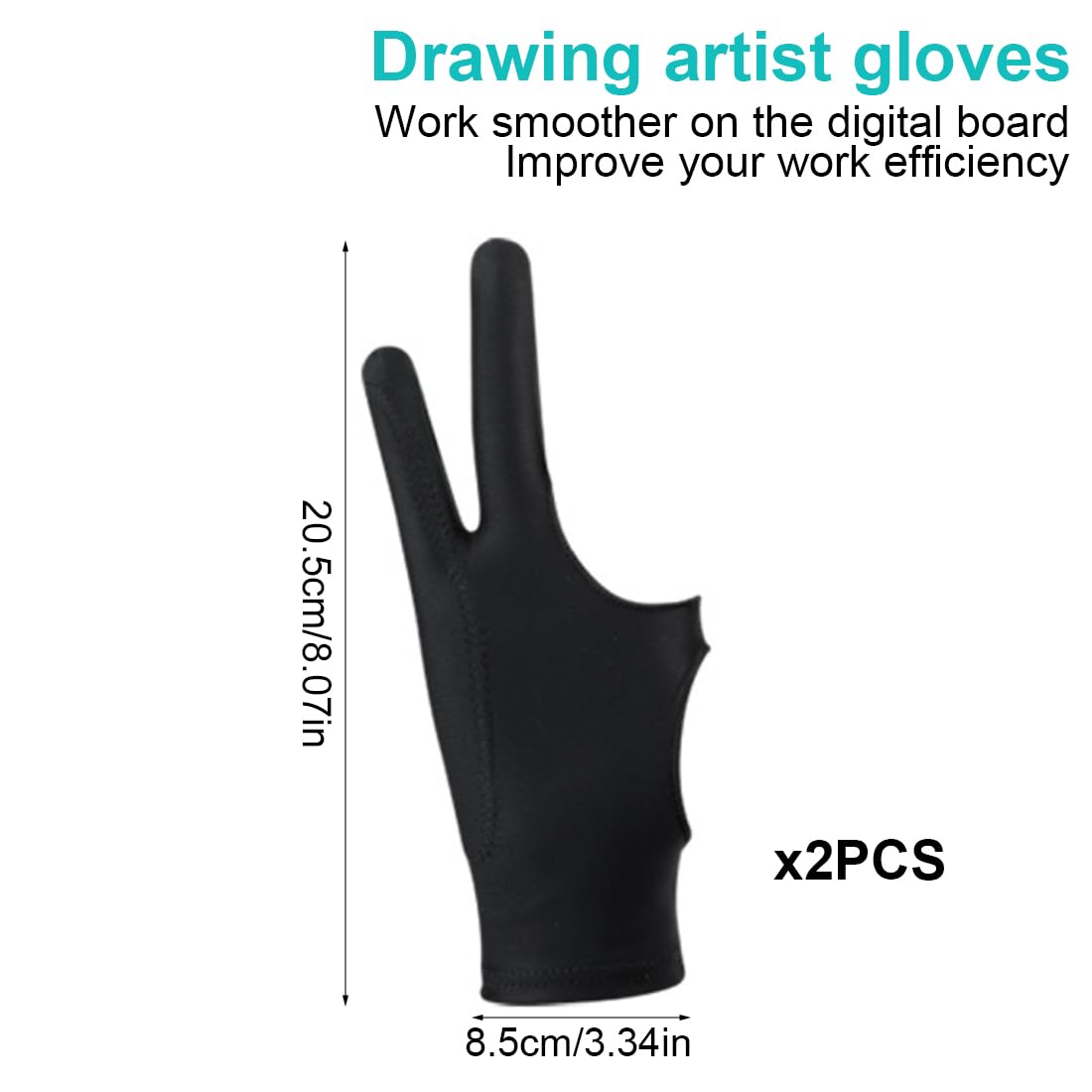 OTraki Lot De 4 Gants Pour Tablette Graphique - Anti-Tâches, Élastique, Taille Unique - Pour Dessin Digital, Esquisse, Artistes