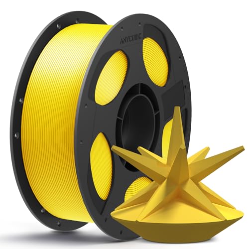 ANYCUBIC PLA+ Filament 1.75mm, Hohe Zähigkeit und Präzision -3D-Druckmaterialien, PLA Plus Intelligente Identifikation, 1KG Gelb 1KG Gelb 1KG