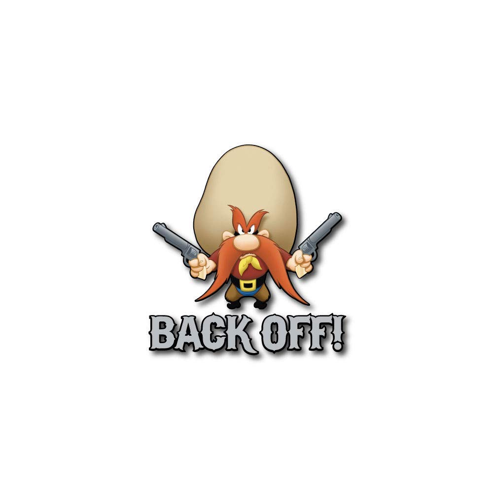 Back Off! | Suction Cup Safety Sign, UV Printed Vinyl and Layered Vinyl Decal | #YSAM