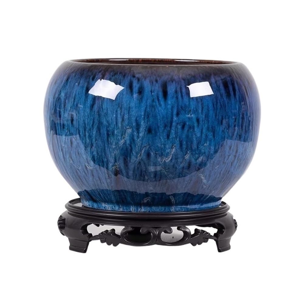 Z4T8M2K6G5 Indoor Plant Pots Simple Indoor Ceramic with Base Nordic Flower Pot Spherical Large Plant Garden Planters
