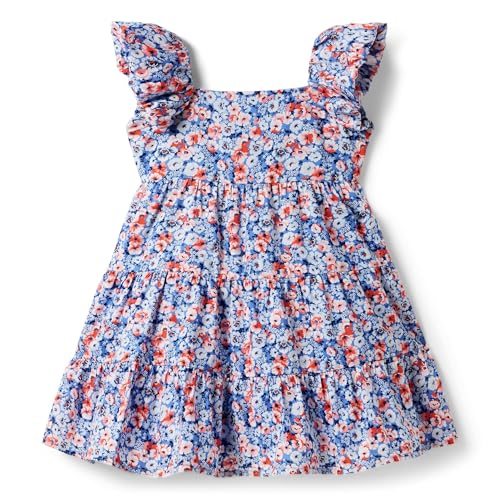 Janie and Jack, Womens, Girls Ditsy Floral Dress (Toddler/Little Kid/Big Kid), Multicolor, 8 Years