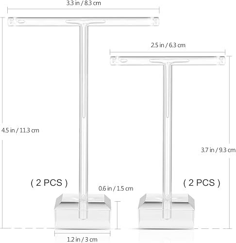 Miniatura 2 de Soporte de acrílico para pendientes Soporte de joyería 4 piezas Soportes de exhibición de pendientes transparentes Exhibición de joyería para