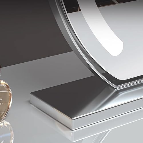 Miniatura 3 de Espejo LED con luz regulable, espejo de maquillaje iluminado, espejo de tocador grande para pantalla táctil, espejo de mesa, espejo iluminado
