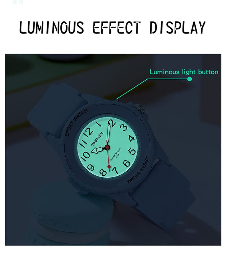 Gosasa Sport Unisex Watches Outdoor Analog Display Luminous Resin Strap Electric Waterproof Quartz Classic Wristwatch for Men and Women4