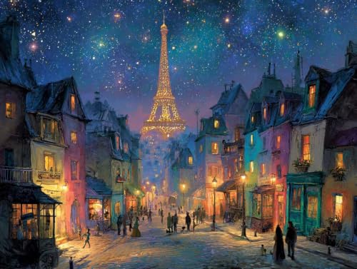 Pintura por números para relajarse en casa pintando un cuadro de París de 50x70 cm