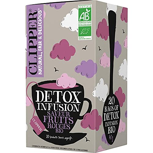Délice Détox Bio ! Infusion Clipper pour Purifier - 40g Mélange naturel pour une détox gourmande Idéal pour une alimentation saine et équilibrée - Le Lot De 4