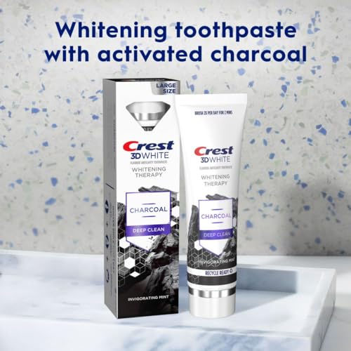 Crest 30772116265 3D White Whitening Therapy Charcoal Deep Clean Invigorating Mint Teeth Whitening Toothpaste thumb #7