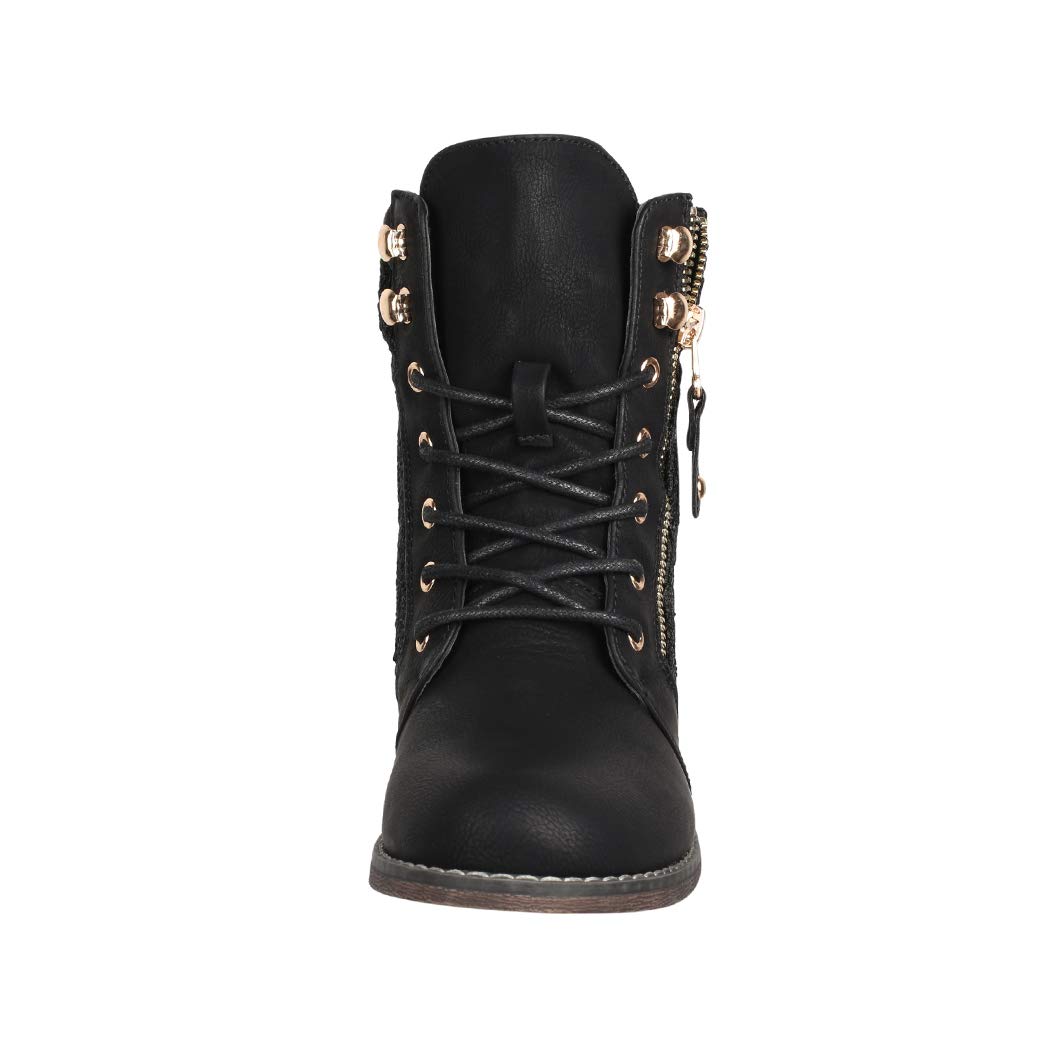 Elara Damskie botki Worker Boots Pointed Chunkyrayan