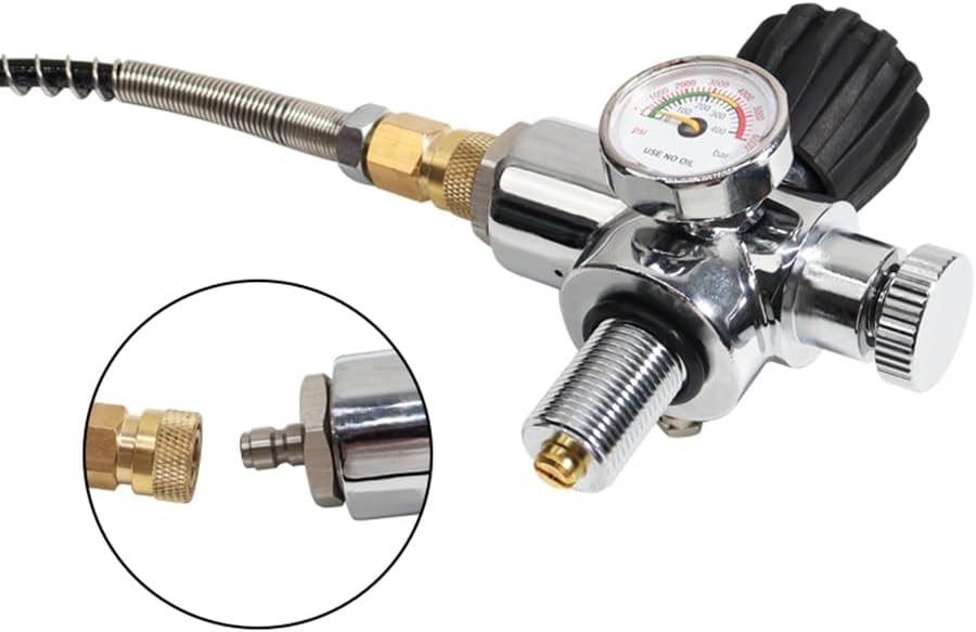 7/8-14UNF Thread High Pressure Tank Charging Valve 400Bar 6000Psi Air Filling Station Refill Adapter
