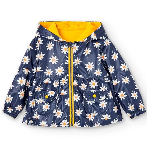 Boboli Reversible Daisy Hooded JACKET in Multi Colour SIZES 2-12 YEARS3
