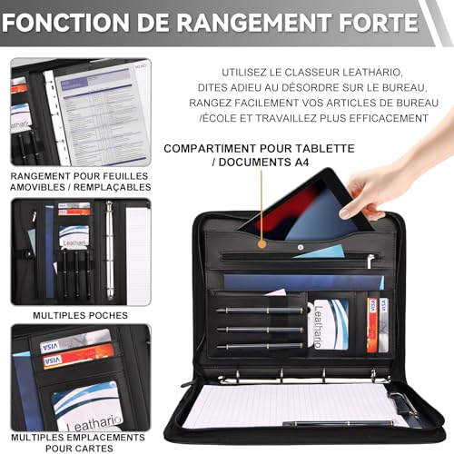 Porte-document A4 zippé pour ne plus perdre ses papiers de réunion - 5