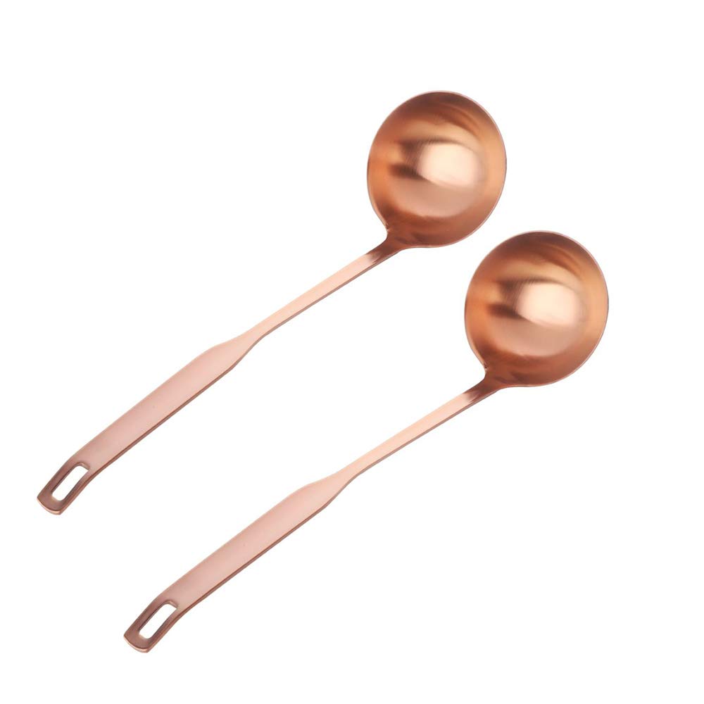 Rose Gold Soup Ladle & Colander Set - Hot Pot Utensils -12