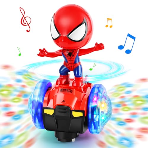 Toys for Boys Age 1 2 3 4 5,Dancing Robot Sensory Toy Car with Colorful Flashing Lights & Music,Interactive Learning Light up Toys for Kids 3-5,Christmas Birthday Gifts for Toddler Boys Girls