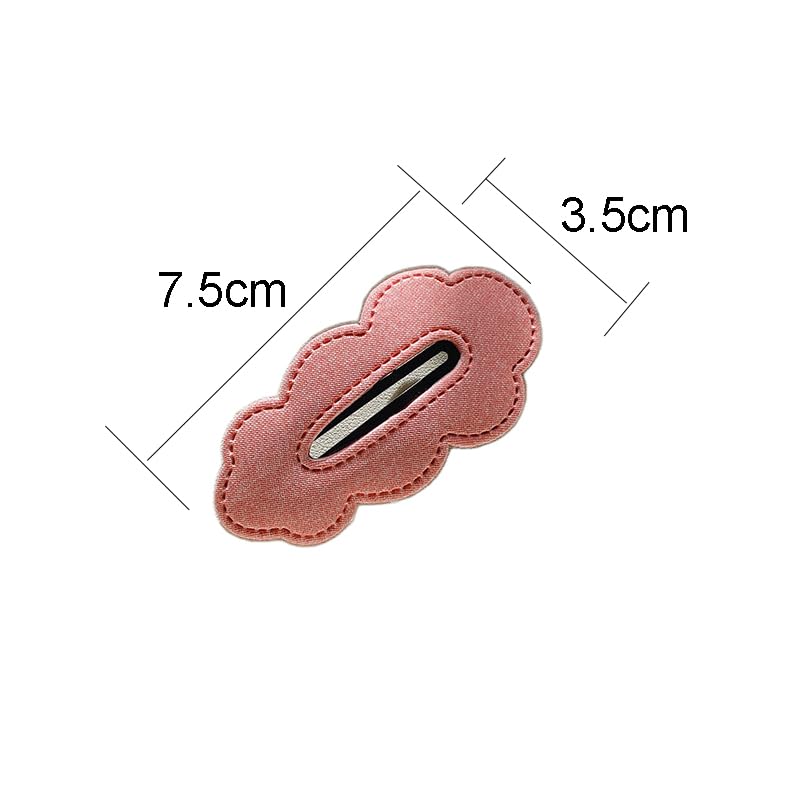 Miniatura 3 de 5 pinzas para el cabello de piel sintética, pinzas clásicas BB para el cabello, horquilla de color puro, pinzas para el cabello en forma de nube,