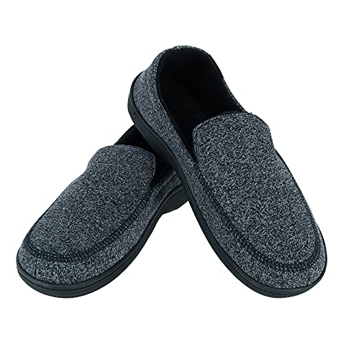 isotoner Mens Sport Knit Ethan Moccasin Black