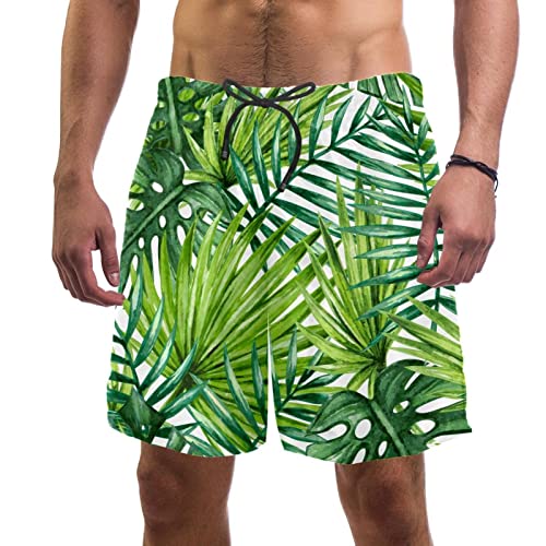 Maillot de bain pour hommes à séchage rapide en motif jungle