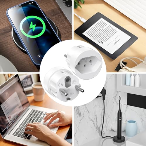 3 Stück Schweiz Reiseadapter, Deutschland auf Schweiz Stecker, DE auf Schweiz Adapter, Schweiz auf EU Reisestecker Adapter, Schweizer Reisestecker für Malediven, Ruanda, Liechtenstein