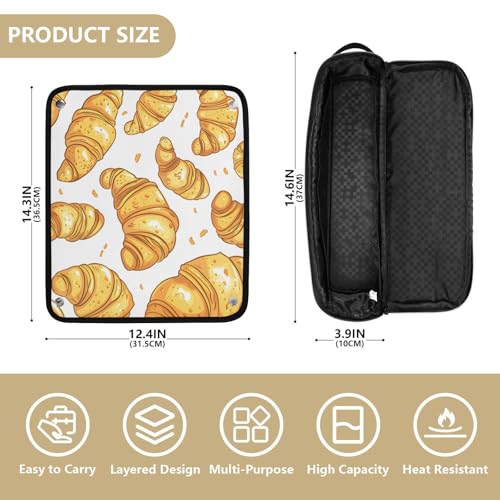 Organizador de herramientas para peinado, bolsa portátil con tapete resistente al calor para plancha, rizador y otros accesorios de peinado miniatura 4