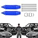 KUQUTIDY Rack and Pinion Boot Inner Tie Rod Boot, Dustproof Silicone Car Steering Rack Boot Kit, Inner Tie Rod Boot Tool Set with Rack and Pinion Bellow Cable Ties and Clamps, Car Parts103-3070 (Blue)