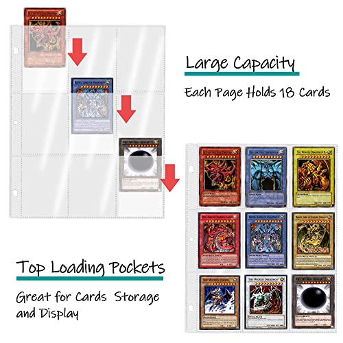 Card Binder For Yugioh Cards - 720 Pockets Trading Card Binder With 40 Removable Sleeves, 9 Pocket Card Holder Album Compatible With Yu-Gi-Oh Cards (Sor） #TOP2