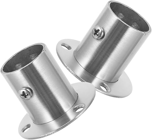 Miniatura 4 de SUPVOX 8 piezas de soporte de barra de brida para armario de montaje en brida, soporte de barra de armario, soporte de extremo de barra de armario,