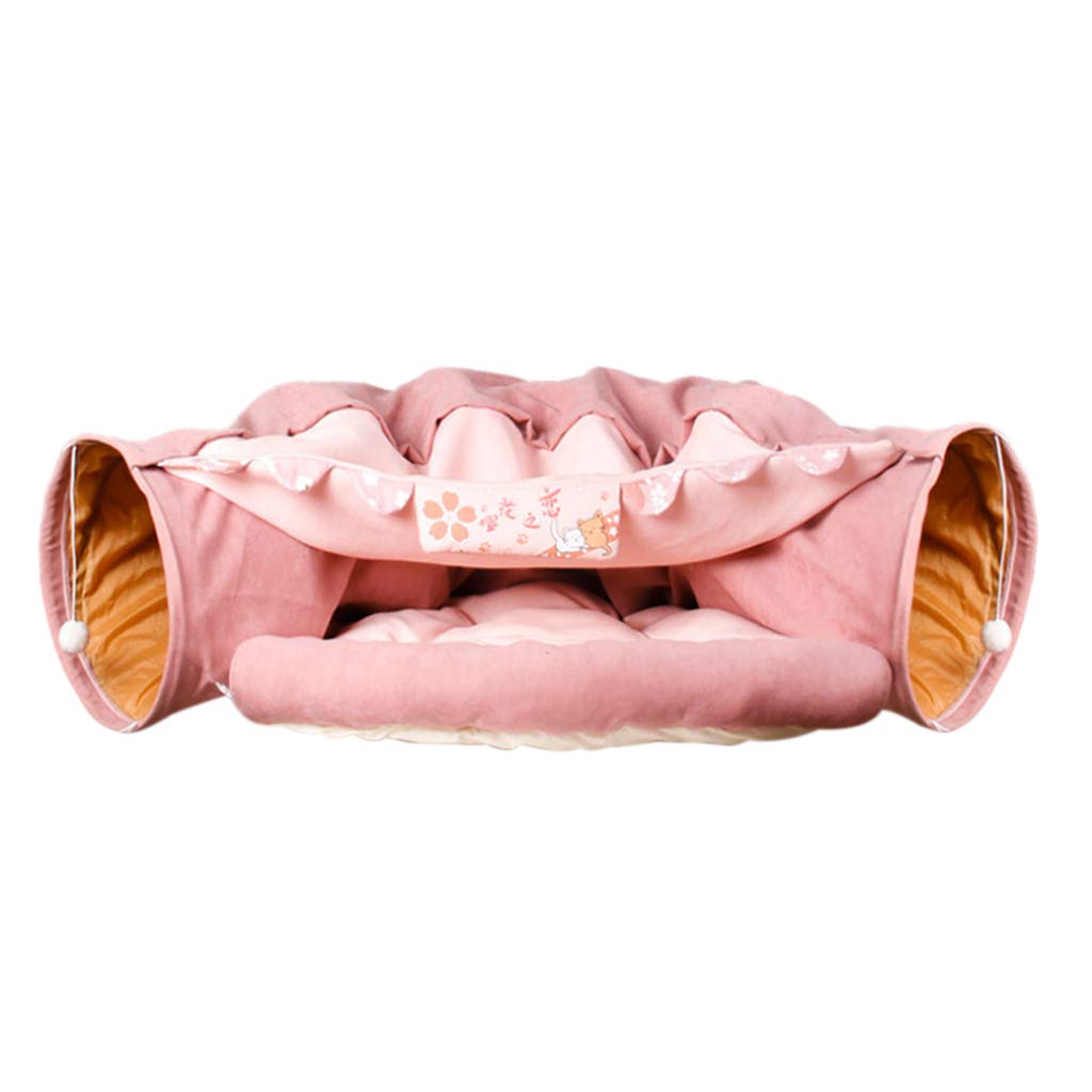 Tubo de túnel para gatitos, juguetes para gatos de interior, juguete para mascotas aburridas con cama para esconderse y buscar con scr