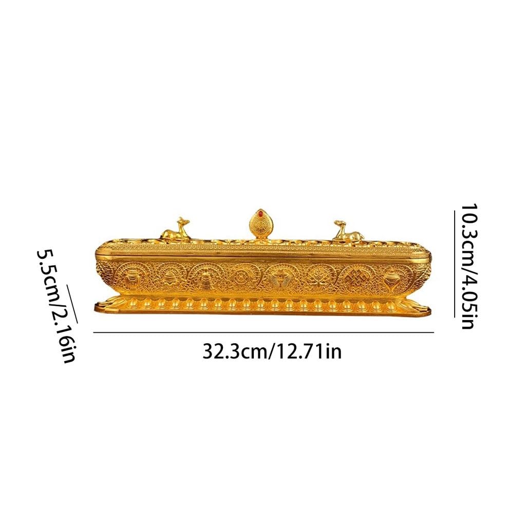 SLEEVE Portaincenso Bruciatore di Incenso Orizzontale retrò in Ottone for Interni, Ufficio, Scrivania, Aromaterapia Orizzontale Supporto per Bruciatore di Incenso