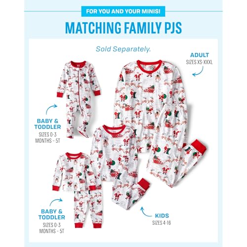 Image of The Children's Place baby-girls Family Matching Christmas Holiday Pajamas Sets, Snug Fit 100% Cotton, Adult, Big Kid, Toddler, Baby Pajama Set (pack of 1)