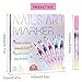 12 Colors Nail Art Pens Set,Upgrade 0.5mm Fine Tip Nail Polish Pens Set,Quick-dry Waterproof Drawing Painting Pens, Portable Nail Art Tools for Home Salon and DIY Nail Art