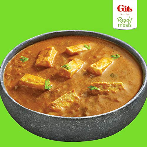 Image of Gits Ready to Eat Paneer Tikka Masala, Pure Veg, Heat and Eat Spicy Curry, Microwaveable, 285g (Pack of 3)