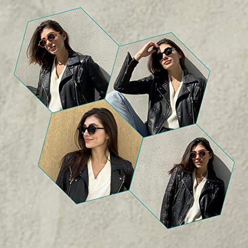 Freckles Mark Retro Hexagon Sunglasses for Men Women Vintage Small Square Glasses3