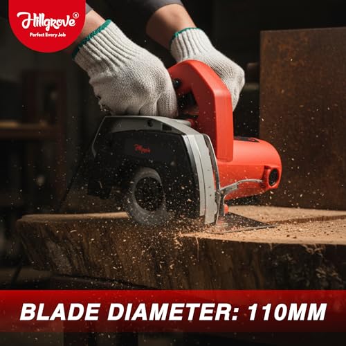 Image of Hillgrove HGCM1293M2 Cutting Machine Saw for Tile /Marble /Wood with 1Pcs Wood Cutting Wheel (1050 W)