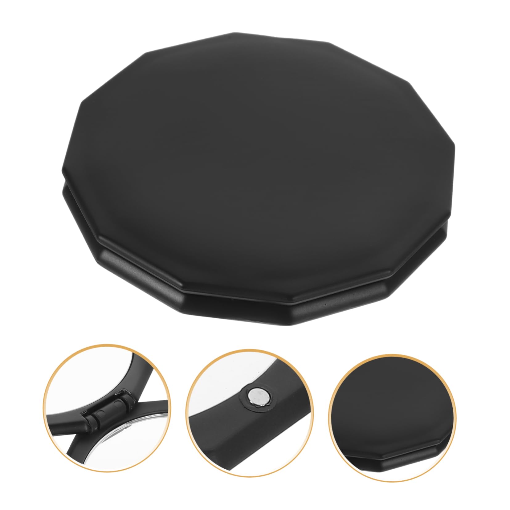 PACKOVE 3 Stück Faltbarer Kosmetikspiegel Taschenspiegel Doppelseitiger Make Up Spiegel Kompakter Tragbarer Spiegel mit Facher Vergrößerung für Reisen und Unterwegs